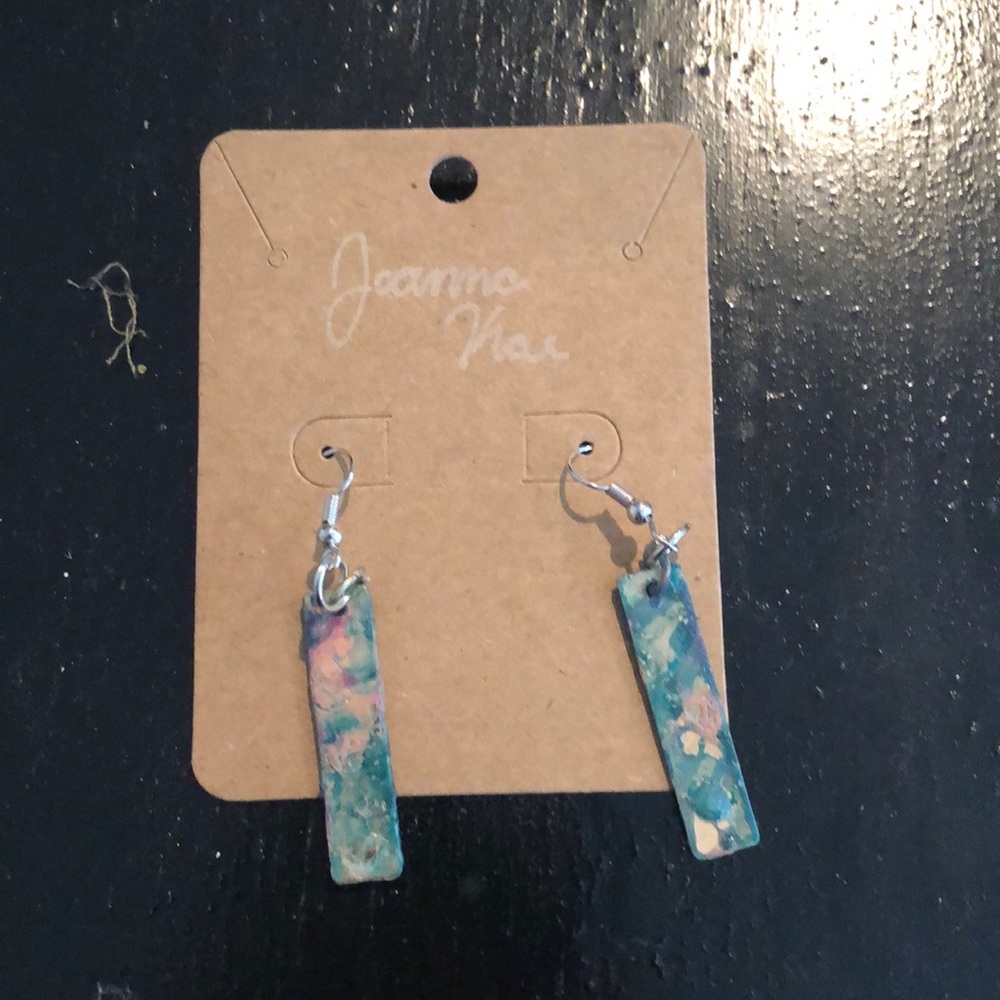 Dip dye handmade earrings (nickel free)